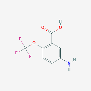 Chemical structure of 5-amino-2-(trifluoromethoxy)benzoic Acid