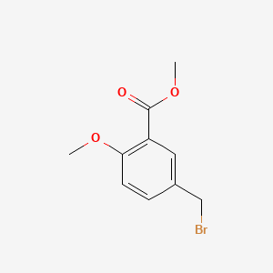 Chemical structure of Methyl 5-(bromomethyl)-2-methoxybenzoate
