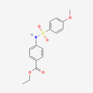 Chemical structure of Ethyl 4-{[(4-methoxyphenyl)sulfonyl]amino}benzoate
