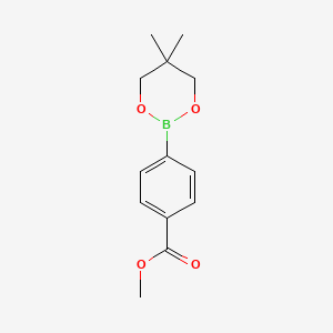 Chemical structure of Methyl 4-(5,5-dimethyl-1,3,2-dioxaborinan-2-yl)benzoate