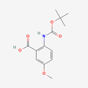 Chemical structure of 2-N-Boc-Amino-5-methoxybenzoic acid