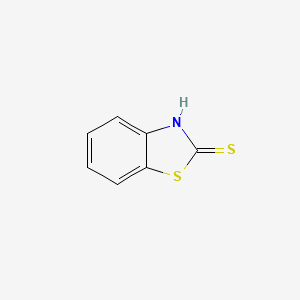 Chemical structure of 2-Mercaptobenzothiazole