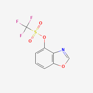 Chemical structure of benzo[d]oxazol-4-yl trifluoromethanesulfonate
