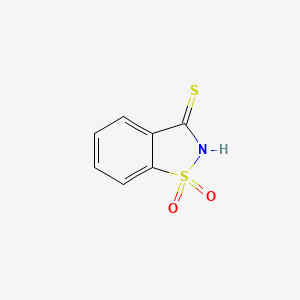 Chemical structure of 1,1-Dioxo-1,2-benzothiazole-3-thione