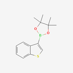 Chemical structure of Benzo[b]thiophene-3-boronic acid pinacol ester