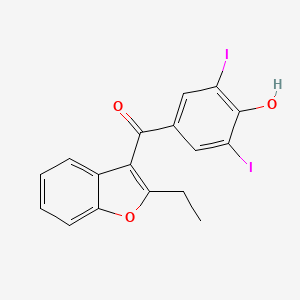 Chemical structure of Benziodarone