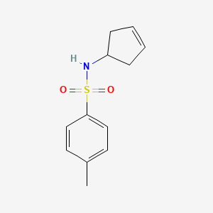 Chemical structure of Benzenesulfonamide,N-3-cyclopenten-1-yl-4-methyl-
