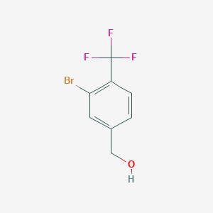 Chemical structure of (3-Bromo-4-(trifluoromethyl)phenyl)methanol