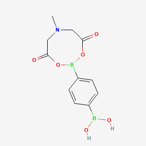 Chemical structure of Benzene-1,4-diboronic acid mono-MIDA ester