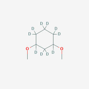 Chemical structure of Benzene-1,2,3,5-d4,4,6-di(methoxy-d3)-(9CI)