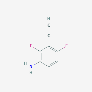 Chemical structure of 3-Ethynyl-2,4-difluoroaniline