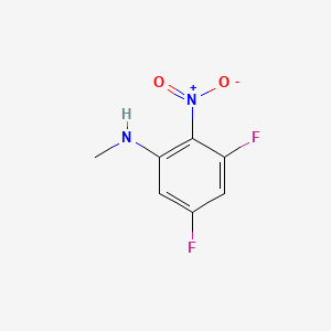 Chemical structure of 3,5-Difluoro-N-methyl-2-nitroaniline
