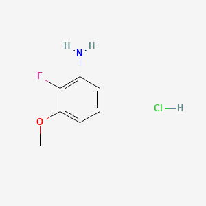 Chemical structure of 2-Fluoro-3-methoxyaniline hydrochloride