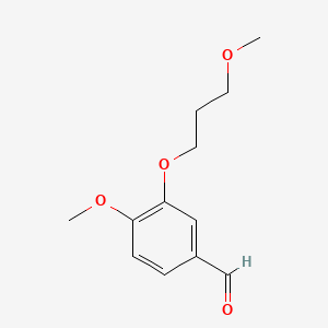 Chemical structure of 4-Methoxy-3-(3-methoxypropoxy)benzaldehyde