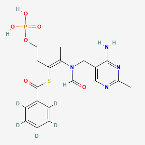 Chemical structure of Benfotiamine-d5