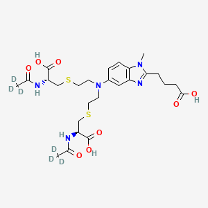 Chemical structure of Bendamustine Bis-mercapturic Acid-d6