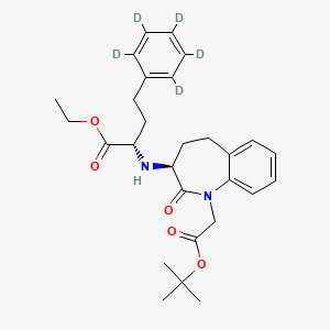 Chemical structure of Benazepril tert-Butyl Ester-d5