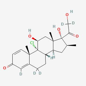 Chemical structure of Beclomethasone-d5