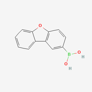 Chemical structure of B-2-Dibenzofuranylboronic acid
