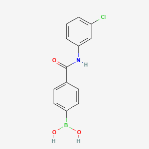 Chemical structure of (4-((3-Chlorophenyl)carbamoyl)phenyl)boronic acid