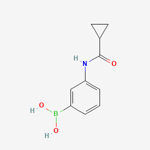 Chemical structure of B-[3-[(cyclopropylcarbonyl)amino]phenyl]boronic acid