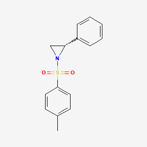 Chemical structure of (2S)-1-(4-methylphenyl)sulfonyl-2-phenylaziridine