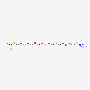 Chemical structure of Azido-PEG5-S-methyl ethanethioate
