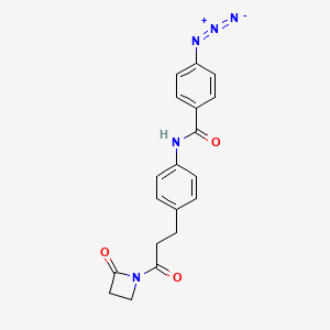 Chemical structure of AZD-CO-C2-Ph-amido-Ph-azide