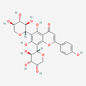 Chemical structure of Apigenin-6-C-β-D-xylopyranosyl-8-C-α-L-arabinopyranoside