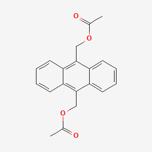 Chemical structure of Anthracene-9,10-diylbis(methylene) diacetate