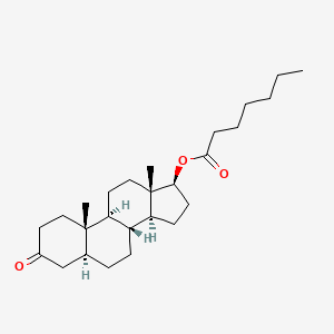 Chemical structure of Androstanolone heptanoate