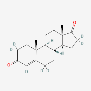 Chemical structure of 4-Androsten-3,17-dione-2,2,4,6,6,16,16-D7