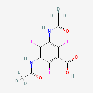 Chemical structure of Amidotrizoic Acid-d6
