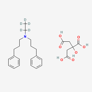 Chemical structure of Alverine-d5 Citrate