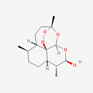 Chemical structure of alpha-Dihydroartemisinin