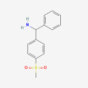 Chemical structure of alpha-(4-Methylsulfonylphenyl)benzylamine