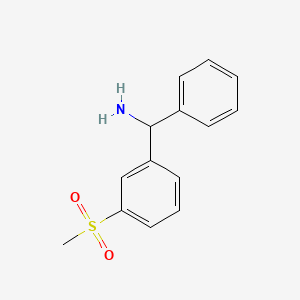 Chemical structure of alpha-(3-Methylsulfonylphenyl)benzylamine