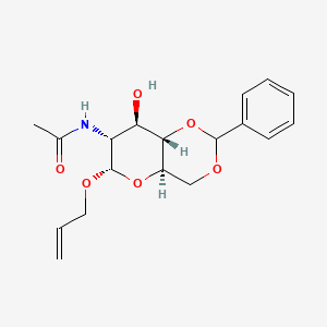 Chemical structure of Allyl 2-acetamido-4,6-O-benzylidene-2-deoxy-α-D-glucopyranoside
