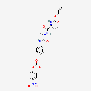 Chemical structure of Alloc-Val-Ala-PAB-PNP