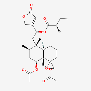Chemical structure of Ajugamarin F 4