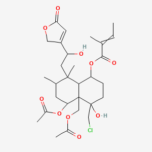Chemical structure of Ajugamarin chlorohydrin