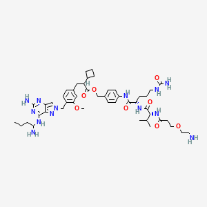 Chemical structure of Ac-His-Trp-Ala-Val-Gly-His-Leu-NH2