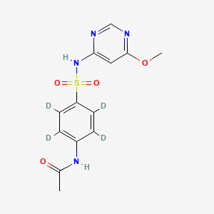 Chemical structure of Acetylsulfamonomethoxine-d4