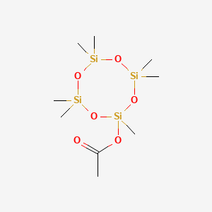 Chemical structure of ACETOXYHEPTAMETHYLCYCLOTETRASILOXANE