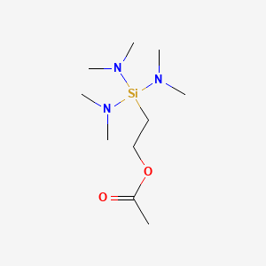 Chemical structure of ACETOXYETHYLTRIS(DIMETHYLAMINO)SILANE