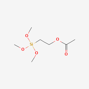 Chemical structure of Acetoxyethyltrimethoxysilane