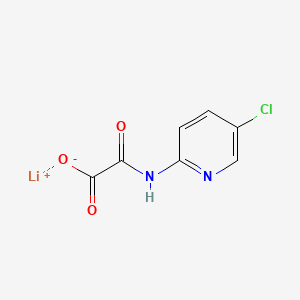 Chemical structure of Lithium 2-((5-chloropyridin-2-yl)amino)-2-oxoacetate