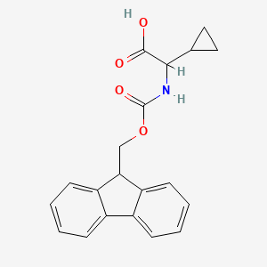 Chemical structure of a-(Fmoc-amino)-cyclopropaneacetic acid