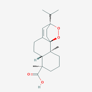 Chemical structure of 9α,13α-Epidioxyabiet-8(14)-en-18-oic acid