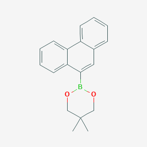 Chemical structure of 9-Phenanthreneboronic acid neopentylglycol ester